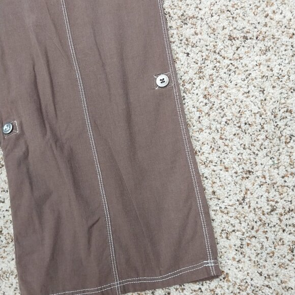 3167 Size Large Balance Collection Brown Pull-on Roll Tab Pants. - Picture 2 of 8